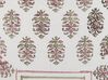Almofada decorativa com padrão geométrico e borlas em algodão multicolor 45 x 45 cm SETOSA_839134