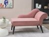 Right Hand Fabric Chaise Lounge Pink BIARRITZ_898108