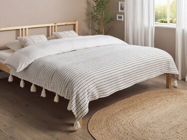 Cotton Bedspread 200 x 220 cm Off-White MODAR