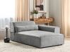 Left Hand Fabric Chaise Lounge Grey HELLNAR_911691
