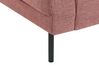 Right Hand 4 Seater Fabric Corner Sofa Pink Brown BREDA_885928