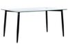 Jedálenský stôl so sklenenou doskou 150 x 90 cm čierny TOTHAM_793900