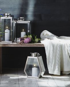 Lyhty ruostumaton teräs hopea 46 cm CORSICA Lyhty ruostumaton teräs hopea 46 cm CORSICA