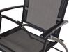 Ensemble table et 4 chaises en acier noir LIVO_679122