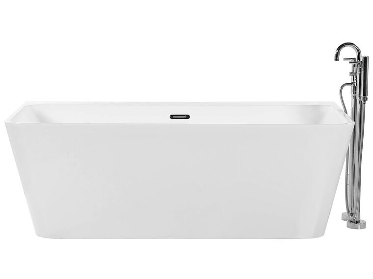 Badewanne weiß rechteckig 170 x 80 cm HASSEL_775637