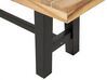 Zestaw ogrodowy drewniany stół i 2 ławki czarny SCANIA_474779