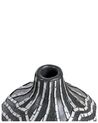 Dekoratívna terakotová váza 35 cm čierna/biela KUALU_849673