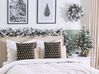 Set of 2 Cotton Cushions Christmas Tree Pattern 45 x 45 cm Black LEROY_814145