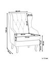 Fabric Wingback Chair Beige ALTA_809987