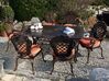 Trädgårdsmöbelset av bord och 6 stolar mörkbrun LIZZANO_765518