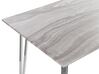 Dining Table 120 x 70 cm Marble Effect with Silver GREYTON_821700