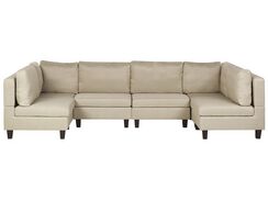 6-istuttava sohva u-mallinen beige FEVIK 6-istuttava sohva u-mallinen beige FEVIK
