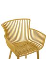 Lot de 4 chaises de jardin jaunes PESARO_825408