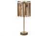 Tischlampe Mango Holz dunkelbraun / messing 77 cm Trommelform SABARI_868183