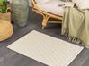 Teppich Wolle cremeweiß 60 x 90 cm Kurzflor ERZIN_733800