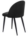 Set of 2 Velvet Dining Chairs Black VISALIA_711022