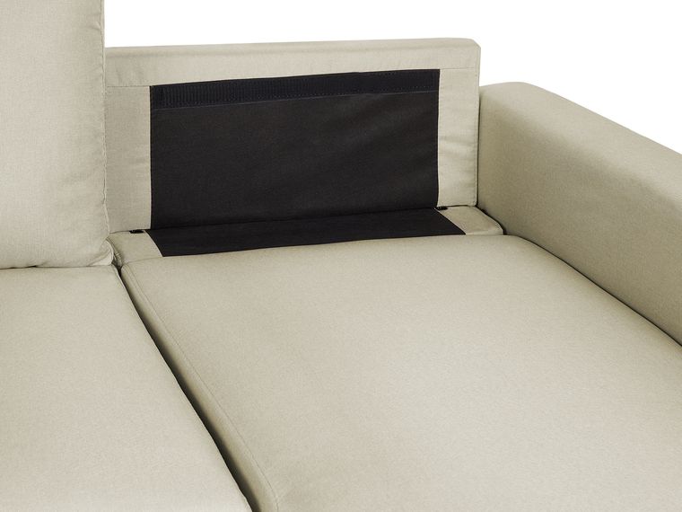Fabric Corner Sofa Bed with Storage Beige SOMMEN Beliani.co.uk