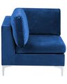 Section de canapé d'angle en velours bleu marine EVJA_859627