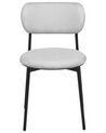 Set of 2 Fabric Dining Chairs Grey CASEY_884576