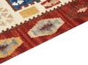 Kelim Teppich Wolle mehrfarbig 140 x 200 cm orientalisches Muster Kurzflor VOSKEHAT_858412