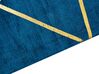 Tappeto viscosa blu marino e oro 80 x 150 cm HAVZA_806548