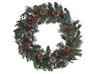 Pre-Lit Snowy Christmas Wreath ⌀ 60 cm Green PAIMIO_813299