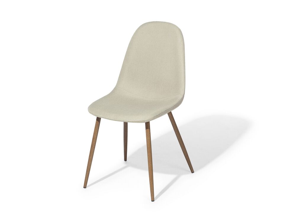 Deux chaises de salle à manger en tissu beige BRUCE | Beliani.fr