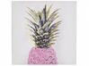 Zestaw 3 obrazów na płótnie ananasy 30 x 30 cm różowo-złoty APESIKA_784818