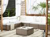 6 Seater PE Rattan Garden Lounge Set White BELVEDERE_777780