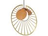 Metal Pendant Lamp Gold with Light Wood BARGO_872865