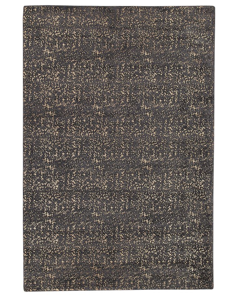 Teppich dunkelgrau-gold 160 x 230 cm abstraktes Muster ESEL_762538