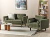 3 Seater Fabric Living Room Set Green NURMO_896036