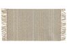 Teppich beige 50 x 80 cm geometrisches Muster Kurzflor zweiseitig DORTYOL_800779