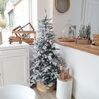 Künstlicher Weihnachtsbaum mit LED Beleuchtung schneebedeckt 180 cm weiß TATLOW_814163