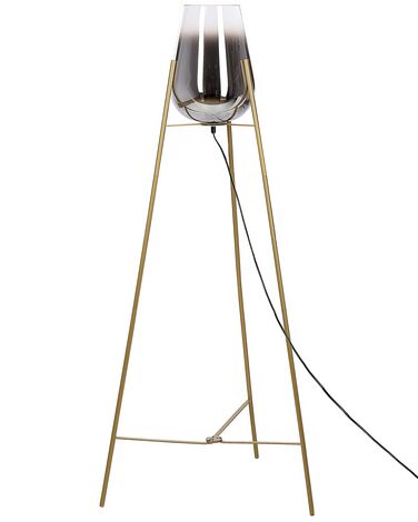 Lámpara de pie de metal dorado 133 cm MENA