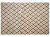 Teppich beige / schwarz 160 x 230 cm geometrisches Muster Kurzflor MIDYAT _714504