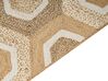 Teppich Jute beige 80 x 300 cm geometrisches Muster Kurzflor BASOREN_886307