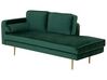 Left Hand Velvet Chaise Lounge Emerald Green MIRAMAS_739196