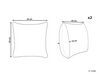 Set of 2 Embroidered Cotton Cushions Plant Motif 45 x 45 cm Multicolour SHALLOT_857726