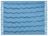 Plaid en coton 125 x 150 cm bleu clair KHARI_839582