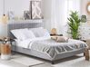  Fabric EU Double Size Bed Light Grey POITIERS_793298