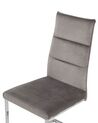 Stol 2 st sammet grå ROCKFORD_780976
