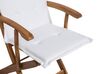 Set of 2 Garden Dining Chairs with Off-White Cushion MAUI_722092