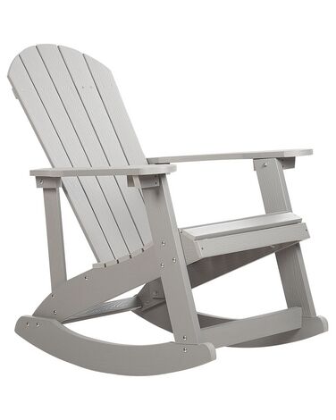 Cadeira de baloiço de jardim cinzenta clara ADIRONDACK