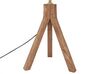 Tischlampe Mango Holz dunkelbraun / messing 63 cm Trommelform Giiter-Design BEKI_868169