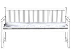 Pehmuste puutarhapenkkiin VIVARA laivastonsininen raidallinen 152x54x5cm Pehmuste puutarhapenkkiin VIVARA laivastonsininen raidallinen 152x54x5cm