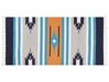 Kelim Teppich Baumwolle mehrfarbig 80 x 150 cm geometrisches Muster Kurzflor NORATUS_870100