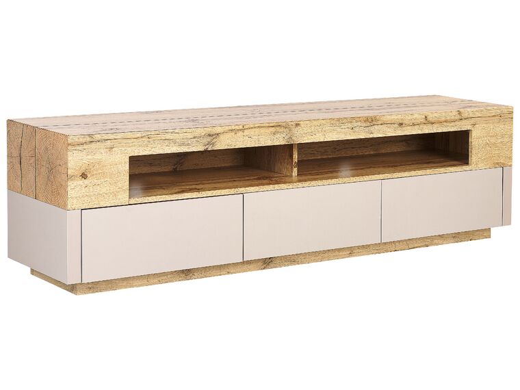 TV-Möbel heller Holzfarbton / beige 160 x 40 x 45 cm ANTONIO_843782