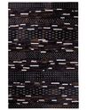 Teppich Kuhfell dunkelbraun 160 x 230 cm geometrisches Muster Kurzflor AKSEKI_764606