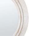 Espejo de pared de vidrio blanco crema ø 60 cm DELICIAS_848430
